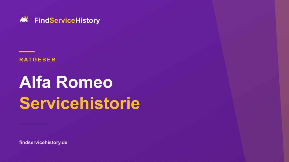 Alfa Romeo Servicehistorie: Scheckheft online prüfen