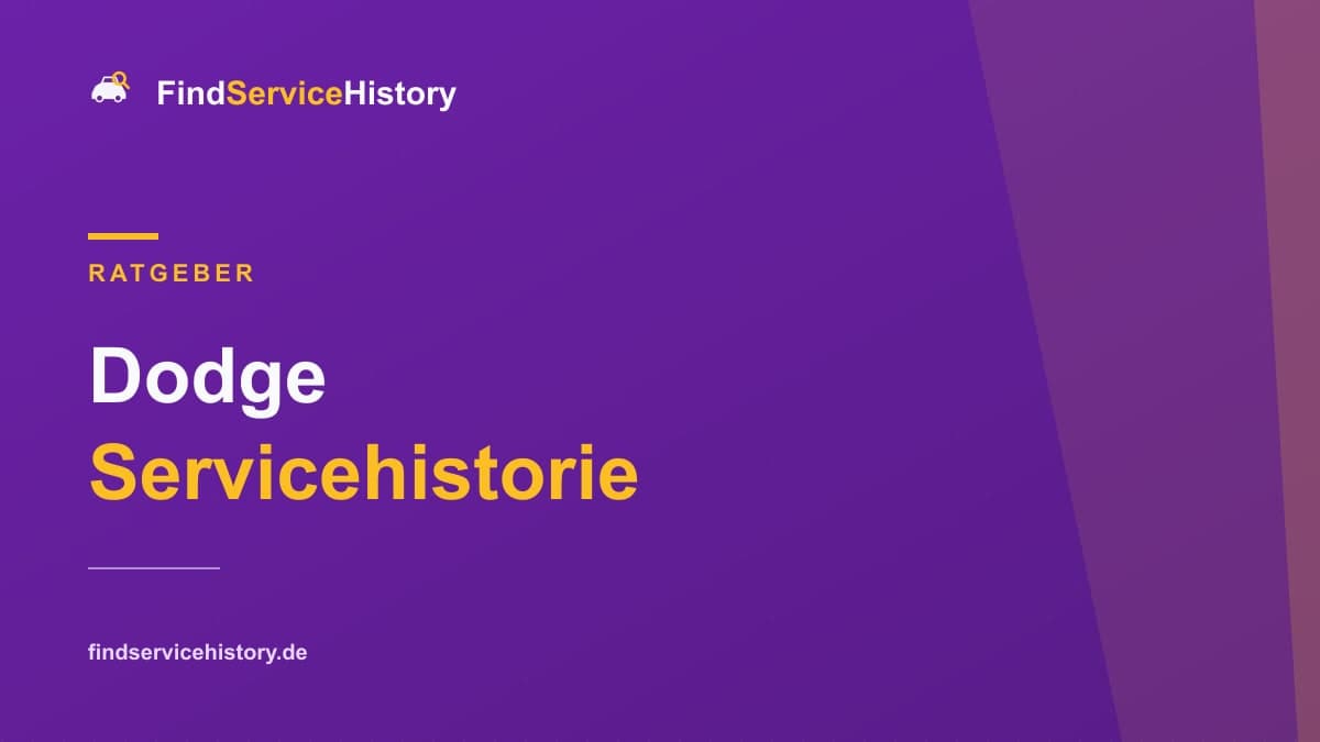 Dodge Servicehistorie: So prüfen Sie das Scheckheft online