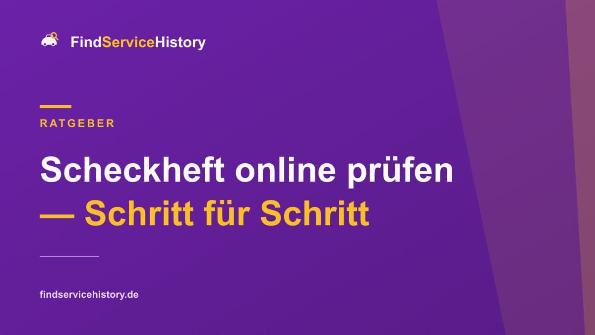 Scheckheft online prüfen — Schritt für Schritt